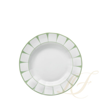 Тарелка суповая 22см коллекции Grecque Vert Menthe бренда Fürstenberg