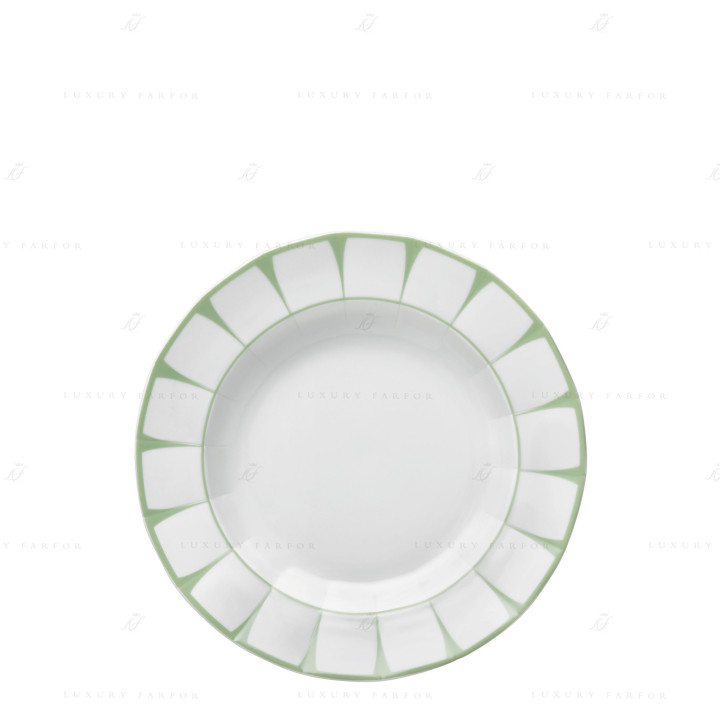 Тарелка суповая 22см коллекции Grecque Vert Menthe бренда Fürstenberg