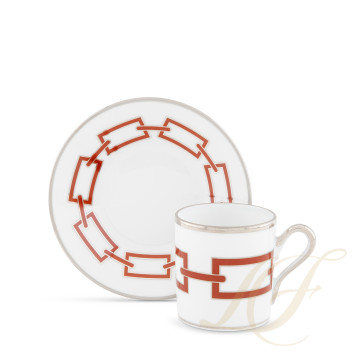 Чашка эспрессо 0,08л коллекции Catene Scarlatto бренда Richard Ginori