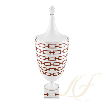 Ваза с крышкой 48см коллекции Catene Scarlatto бренда Richard Ginori