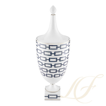 Ваза с крышкой 48см коллекции Catene Zaffiro бренда Richard Ginori