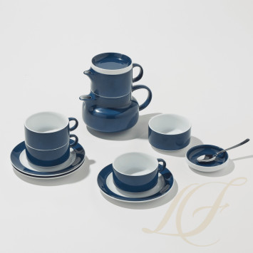 Чайный сервиз на 6 персон, 15 предметов коллекции Colonna Blue Limited Re-edition бренда Richard Ginori