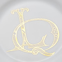 Тарелка десертная 17см коллекции Corona Monogram Oro Brillante бренда Richard Ginori