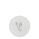 Тарелка десертная 17см коллекции Corona Monogram Platino бренда Richard Ginori
