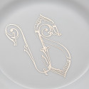 Тарелка десертная 17см коллекции Corona Monogram Platino бренда Richard Ginori