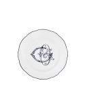 Тарелка закусочная 21см коллекции Corona Monogram Blue Cobalto бренда Richard Ginori