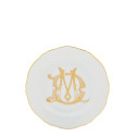 Тарелка закусочная 21см коллекции Corona Monogram Oro Brillante бренда Richard Ginori