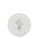 Тарелка закусочная 21см коллекции Corona Monogram Platino бренда Richard Ginori