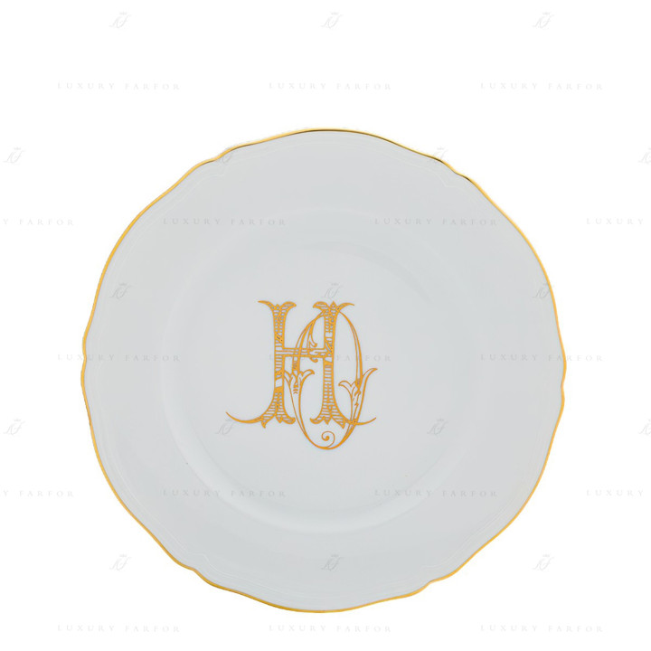 Тарелка подстановочная 31см коллекции Corona Monogram Oro Brillante бренда Richard Ginori