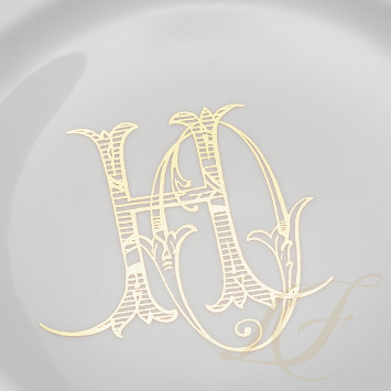Тарелка подстановочная 31см, 2шт. коллекции Corona Monogram Oro Brillante бренда Richard Ginori