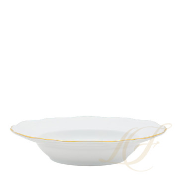 Тарелка суповая 24см коллекции Corona Monogram Oro Brillante бренда Richard Ginori
