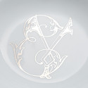 Тарелка суповая 24см коллекции Corona Monogram Platino бренда Richard Ginori