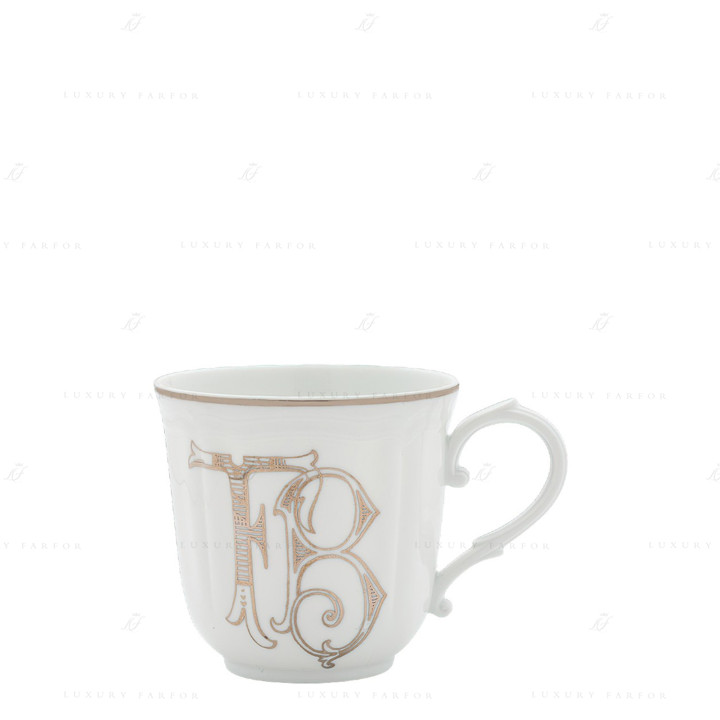 Кружка 0,4л коллекции Corona Monogram Platino бренда Richard Ginori