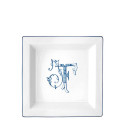 Чаша квадратная 24,5см коллекции Corona Monogram Blue Cobalto бренда Richard Ginori
