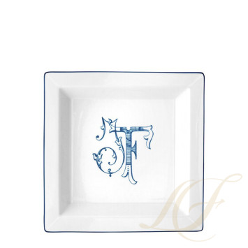 Чаша квадратная 24,5см коллекции Corona Monogram Blue Cobalto бренда Richard Ginori