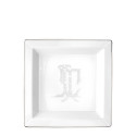 Чаша квадратная 24,5см коллекции Corona Monogram Platino бренда Richard Ginori