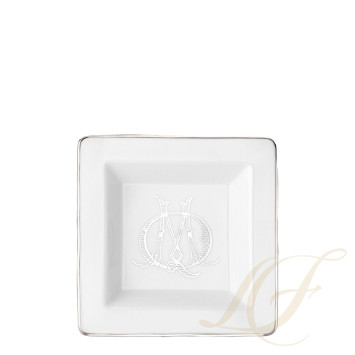 Чаша квадратная 18см коллекции Corona Monogram Platino бренда Richard Ginori