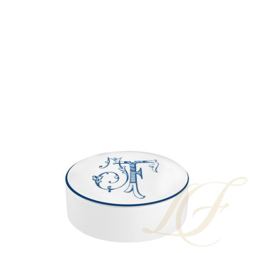 Шкатулка 13,2см коллекции Corona Monogram Blue Cobalto бренда Richard Ginori