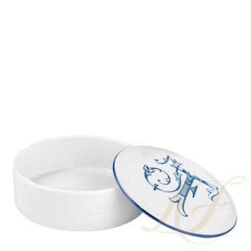 Шкатулка 13,2см коллекции Corona Monogram Blue Cobalto бренда Richard Ginori