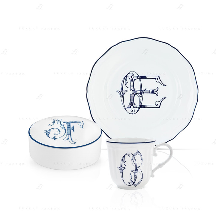 Коллекция Corona Monogram - Blue Cobalto бренда Richard Ginori