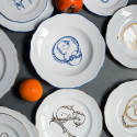 Коллекция Corona Monogram - Blue Cobalto бренда Richard Ginori