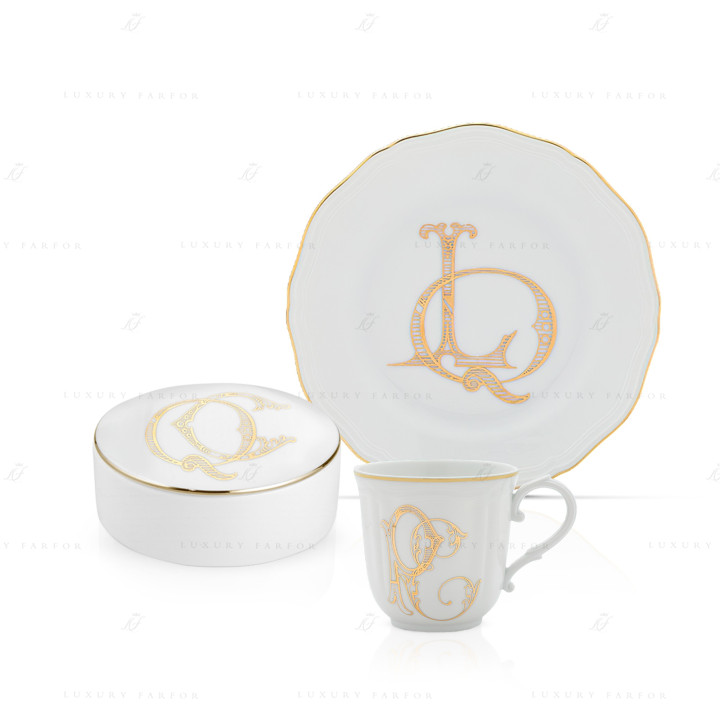 Коллекция Corona Monogram - Oro Brillante бренда Richard Ginori