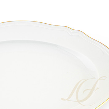 Блюдо овальное 34см коллекции Corona Oro Brillante бренда Richard Ginori