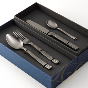 Набор столовых приборов на 6 персон, 24 предмета коллекции Diana Black 