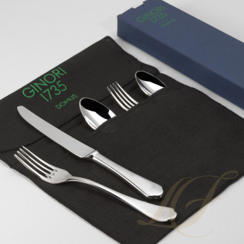 Набор столовых приборов из 5 предметов коллекции Flora Silver 