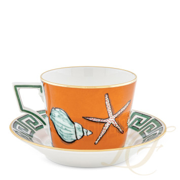 Чашка чайная с блюдцем 0,22л,2 шт. коллекции Il Viaggio Di Nettuno 