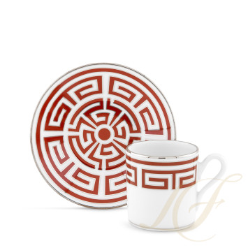 Чашка эспрессо 0,08л коллекции Labirinto Scarlatto бренда Richard Ginori