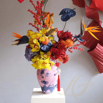 Ваза 25см коллекции Oriente Italiano Azalea бренда Richard Ginori