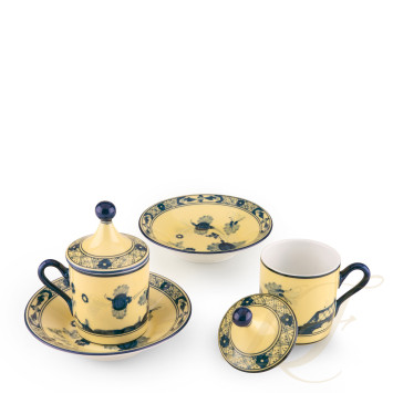 Чашка эспрессо с блюдцем и крышкой 0,08л, 2шт.  коллекции Oriente Italiano Citrino бренда Richard Ginori