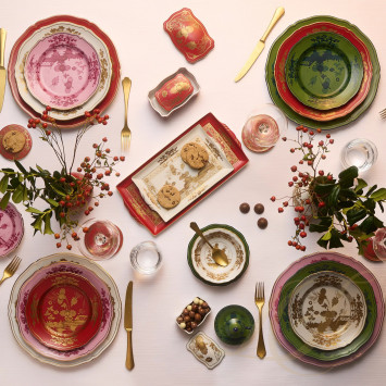 Тарелка главная 26,5см коллекции Oriente Italiano Rubrum бренда Richard Ginori