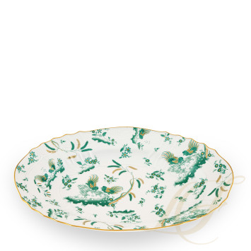 Блюдо овальное 39см коллекции Oro Di Doccia Giada бренда Richard Ginori