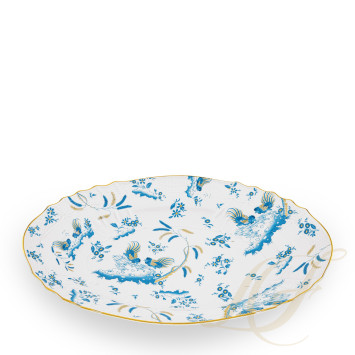 Блюдо овальное 39см коллекции Oro Di Doccia Turchese бренда Richard Ginori