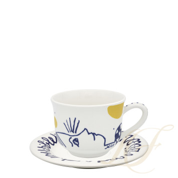 Чашка для завтрака с блюдцем 0,43л, 2шт. коллекции Archipel Sentimental бренда Gien