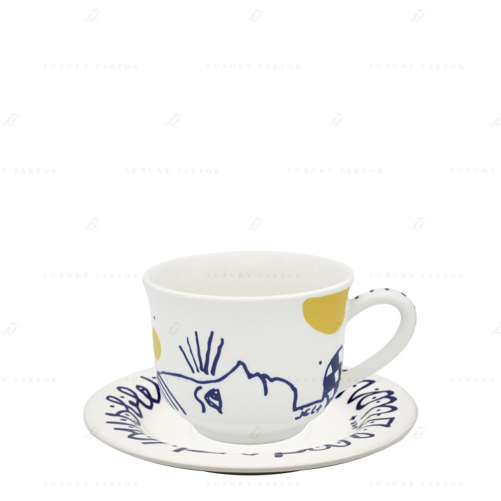 Чашка для завтрака с блюдцем 0,43л, 2шт. коллекции Archipel Sentimental бренда Gien