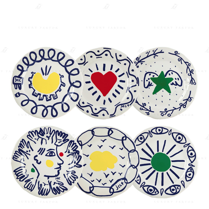 Тарелка закусочная 23,2см, 6шт. коллекции Archipel Sentimental бренда Gien