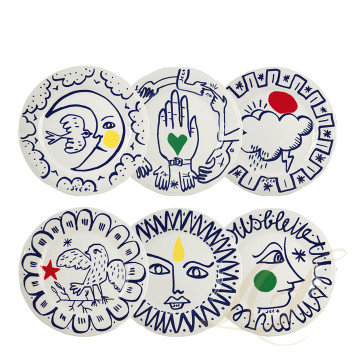 Тарелка главная 27,3см, 6шт. коллекции Archipel Sentimental бренда Gien