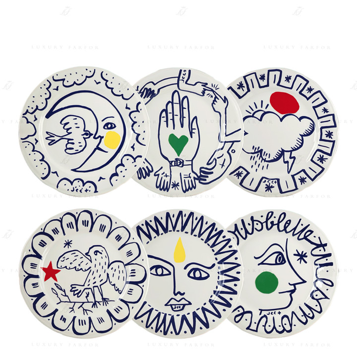 Тарелка главная 27,3см, 6шт. коллекции Archipel Sentimental бренда Gien