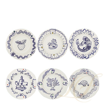 Тарелка глубокая 23,2см, 6шт. коллекции Archipel Sentimental бренда Gien