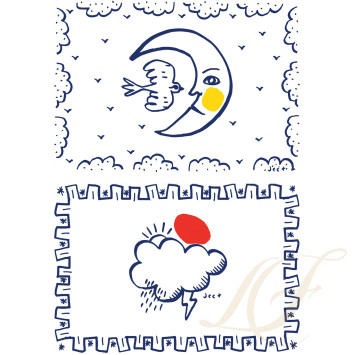 Бегунок для стола 36х51см, 2шт. коллекции Archipel Sentimental бренда Gien