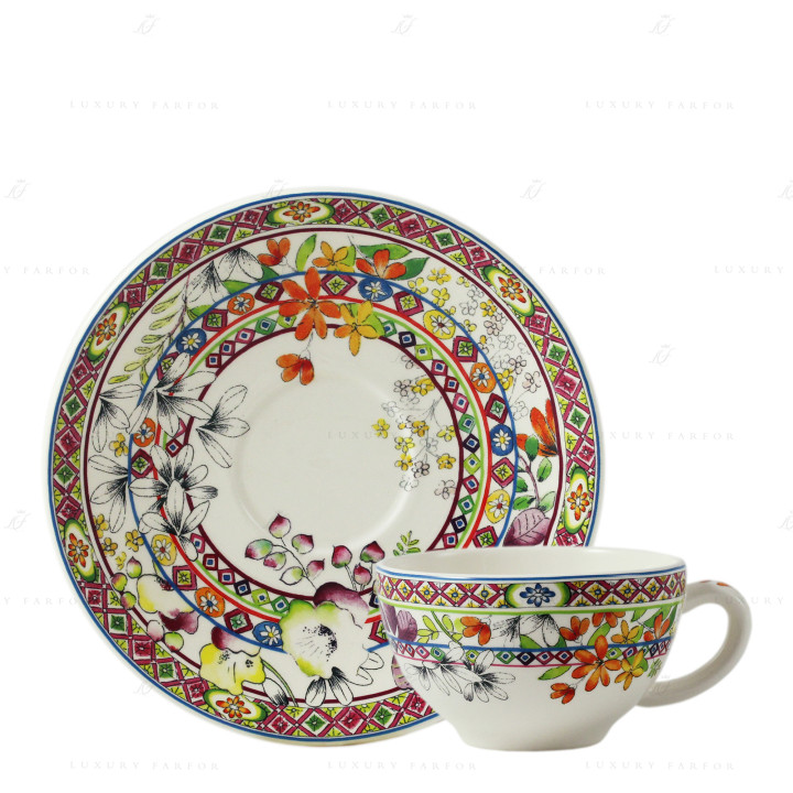 Чашка для завтрака с блюдцем 0,26л, 2шт. коллекции Bagatelle бренда Gien