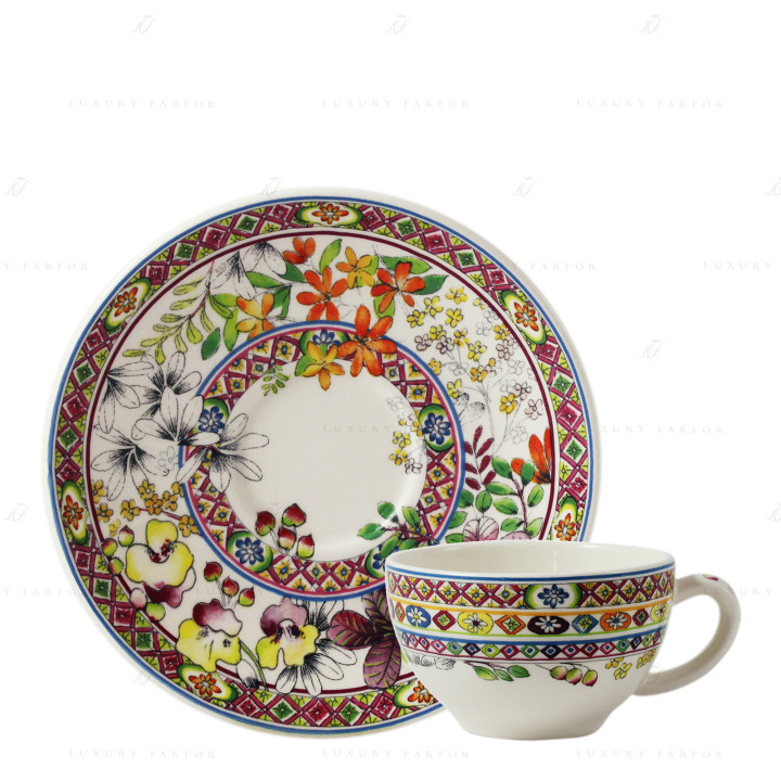 Чашка чайная с блюдцем 0,16л, 2шт. коллекции Bagatelle бренда Gien