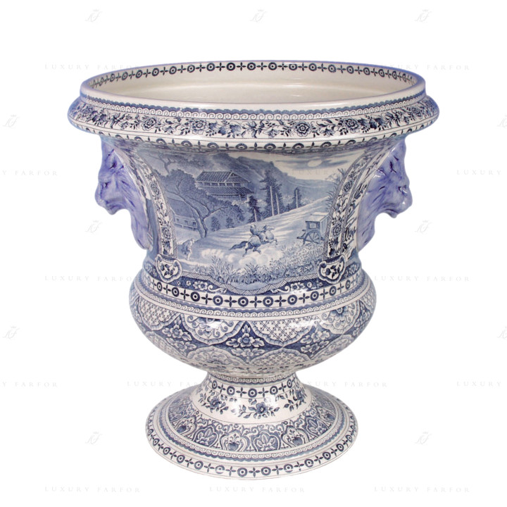 Ваза 41см коллекции Cavalier Bleu (Лимитированная серия на 500 пред.) бренда Gien