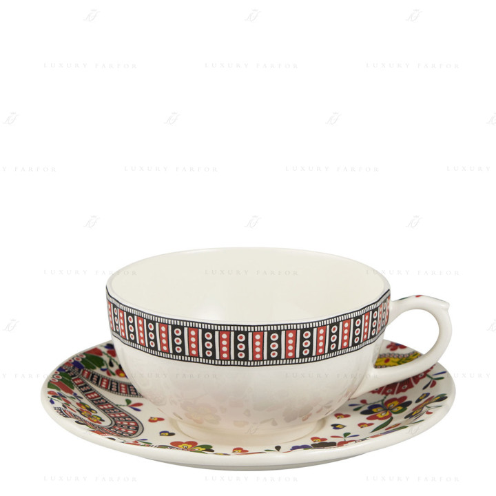 Чашка для завтрака с блюдцем 0,3л, 2шт. коллекции Chance Folle бренда Gien