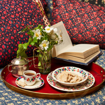 Чашка эспрессо с блюдцем 0,085л, 2шт. коллекции Chance Folle бренда Gien