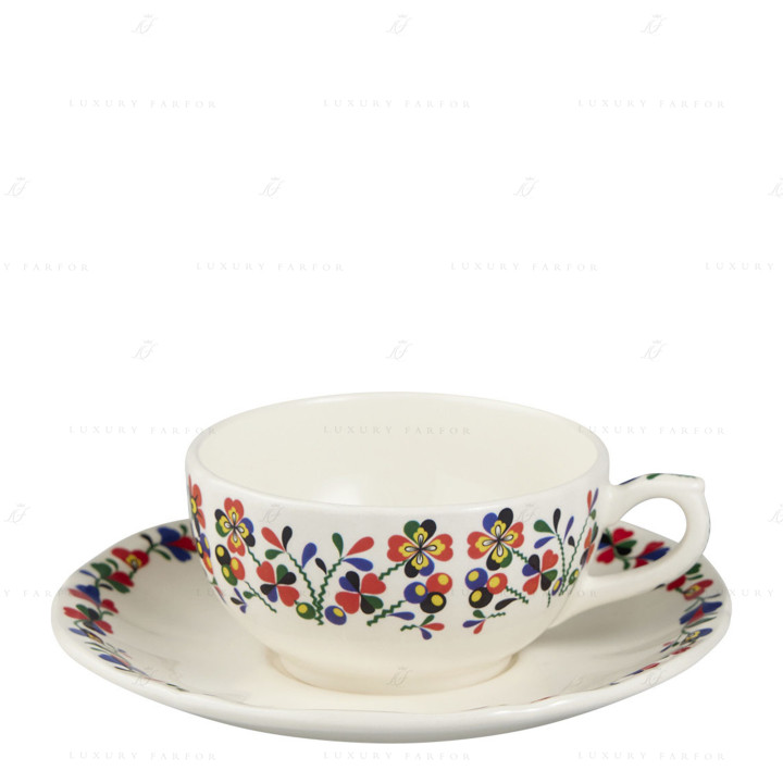 Чашка чайная с блюдцем 0,13л, 2шт. коллекции Chance Folle бренда Gien