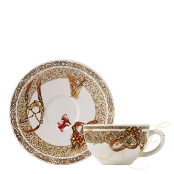 Чашка чайная с блюдцем 0,16л, 2шт. коллекции Chevaux Du Vent бренда Gien